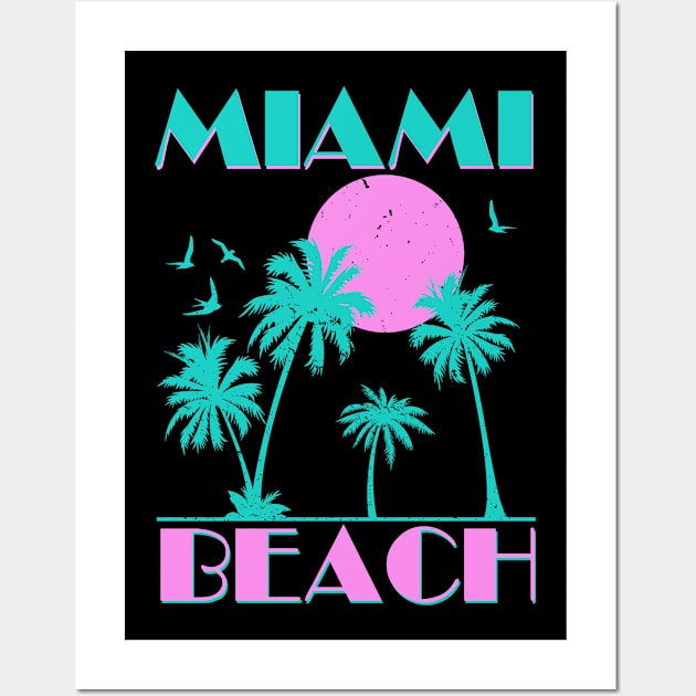 Miami beach vintage retro Wall Art by Dianeursusla Clothes